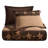 Rustic Star Brown Tan Reversible Western Rustic Quilt Set-21536544