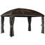 Pavillon de jardin 10 pi x 13 pi avec filet grillagé, gris foncé