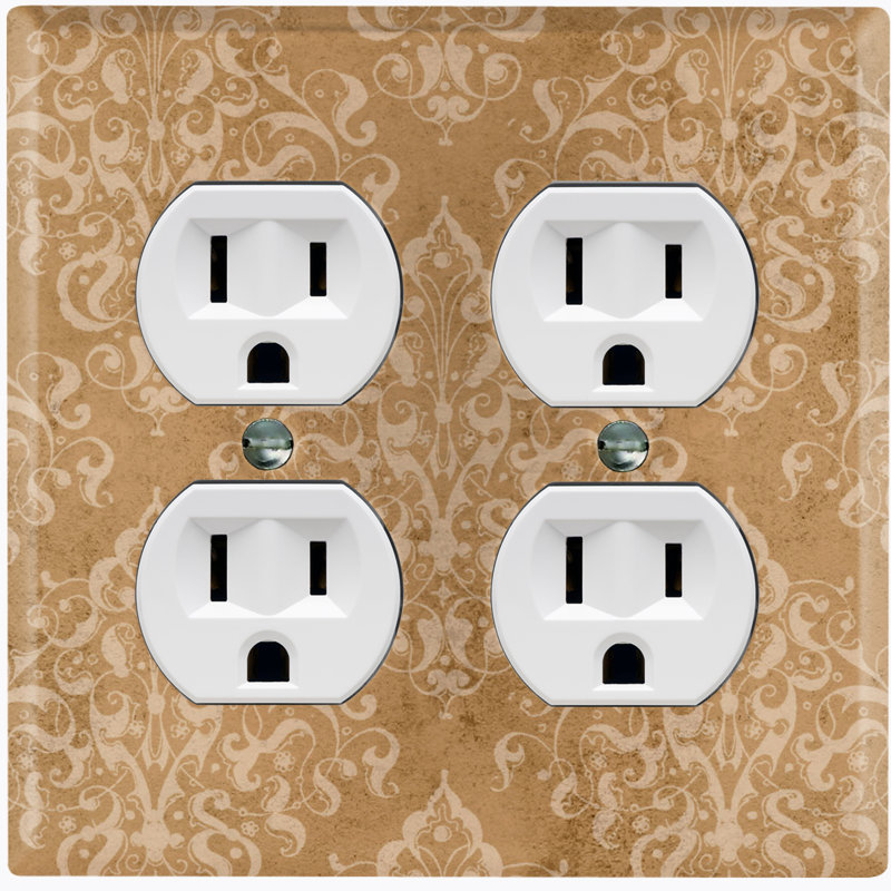 Patterned 2 - Gang Toggle Light Switch Standard Wall Plate