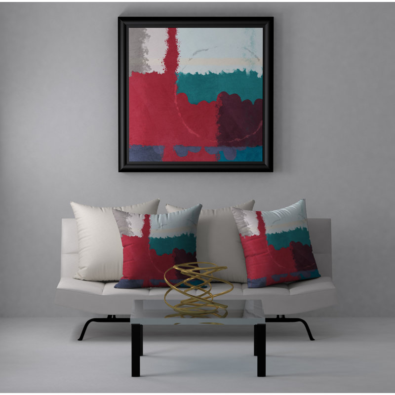 Abstract Reversible Throw Pillow, 20" x 20"