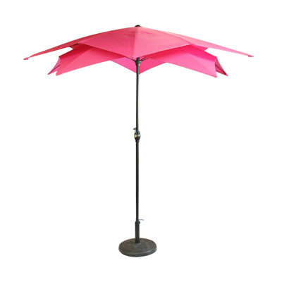 8.85ft Outdoor Patio Lotus Umbrella with Hand Crank