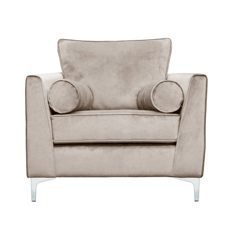 Giancarlo Velvet Armchair, Mink