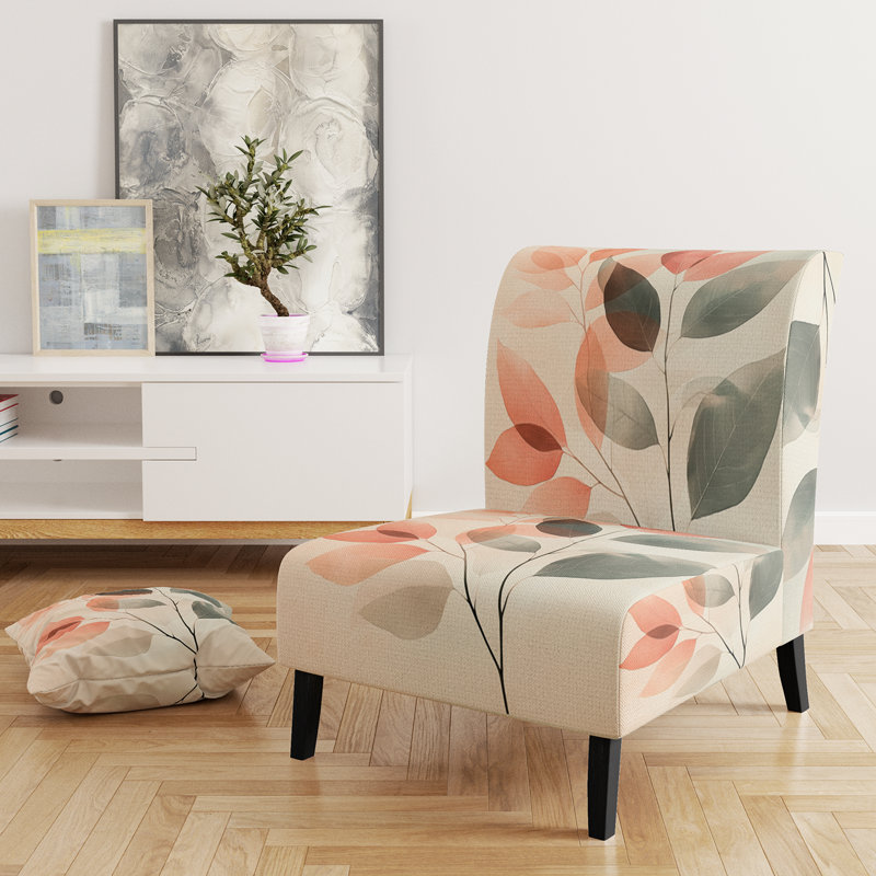 Fauteuil de chambre Abstract Botanicals, Pantoufle sans accoudoirs