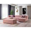 Lorena Pink Velvet Sectional Chaise-92113158
