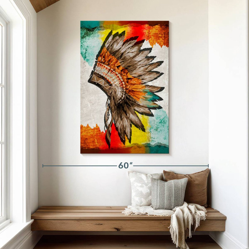 Lelar Native American Headwear, 48" H x 32" W