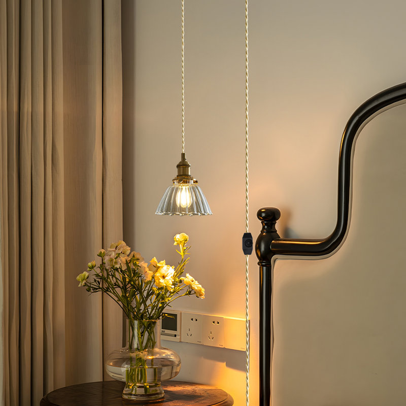1-light Vintage Pedant Light Glass Pedant Lighting For Kitchen Island Living Room
