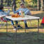 Table de camping pliante avec plateau en PEHD et structure en acier inoxydable-1513980736