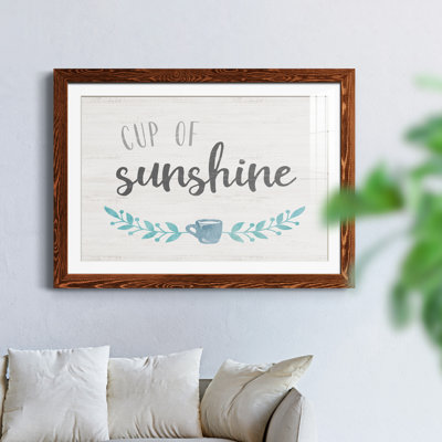 Cup of Sunshine - Art textuel avec cadre photo