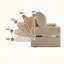 Canapé-lit modulaire en polyester blanc crème avec rangement-117167148