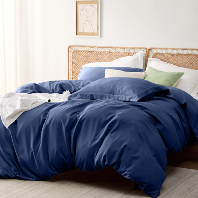 Onorino Luxury 4-Piece Dyed Duvet Set with Pillowcases or Fitted sheet (4 in 1)