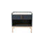 Table de bout avec surface en pierre blanche / grise et structure en acier inoxydable Modern Modern