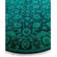 Tapis bleu nouvel âge 6 pi 1 po Dama