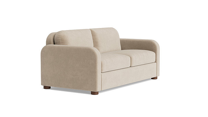Archie Loveseat (70"), Velvet - Beige