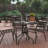Amlie Square Tempered Glass Metal Table with Smooth Ripple Design Top-451080737-451080738
