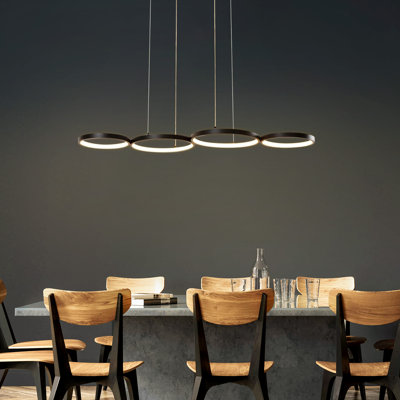 LED -Pendelleuchte 4 -flammig Cermenho