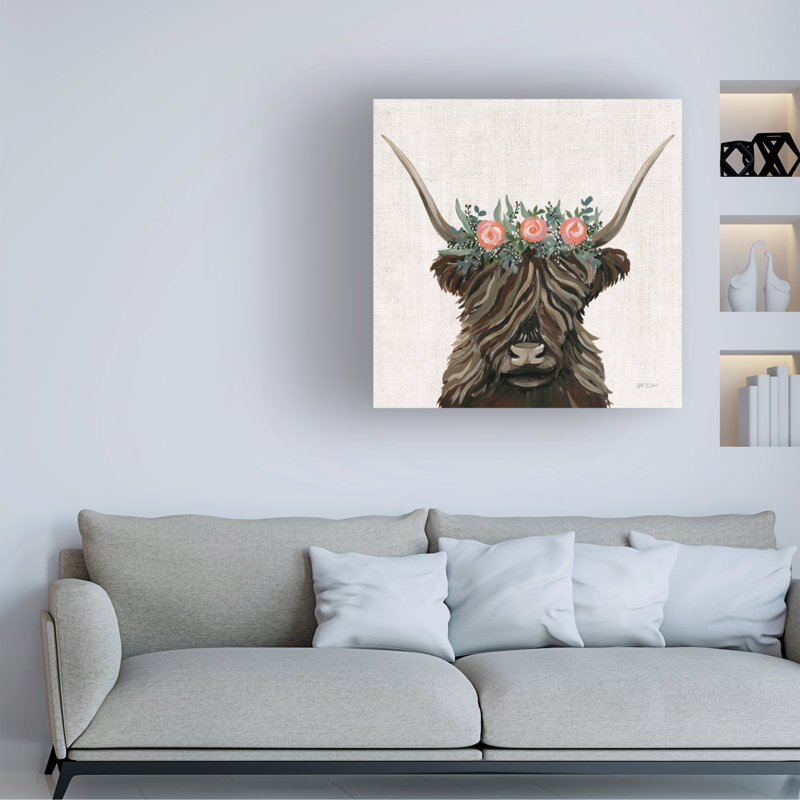 Art mural toile tendue sur toile de lin yv Couronne St. Amant, H 24 po x l 24 po