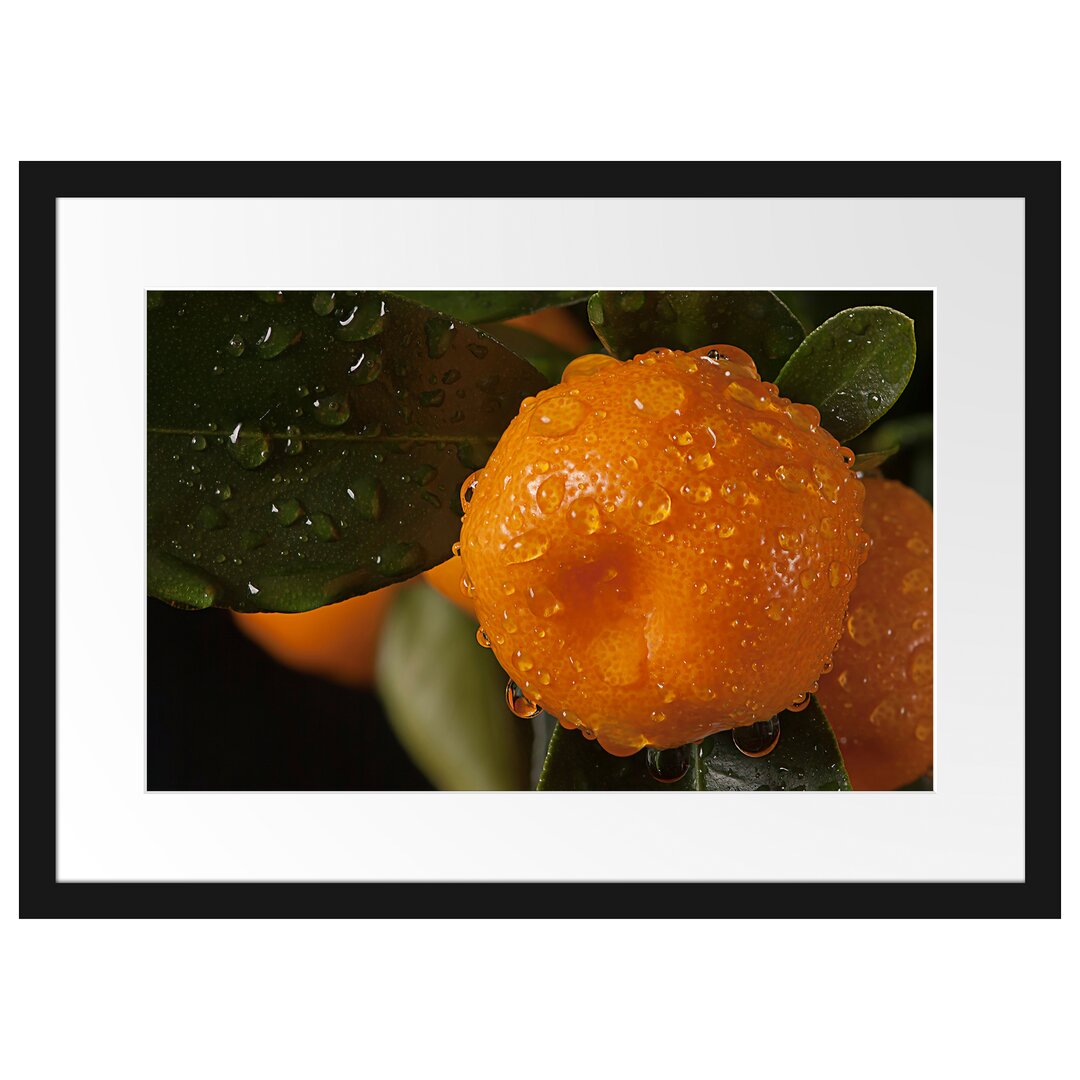 Gerahmtes Poster Saftige frische Orange