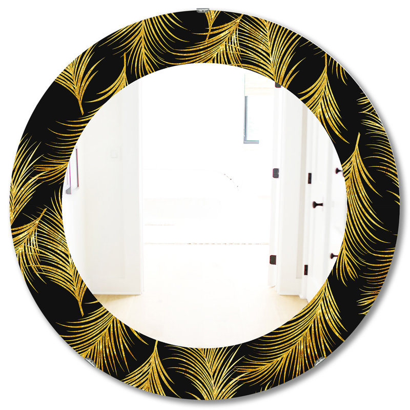 Miroir décoratif Feathers, H 31,5 po x l po