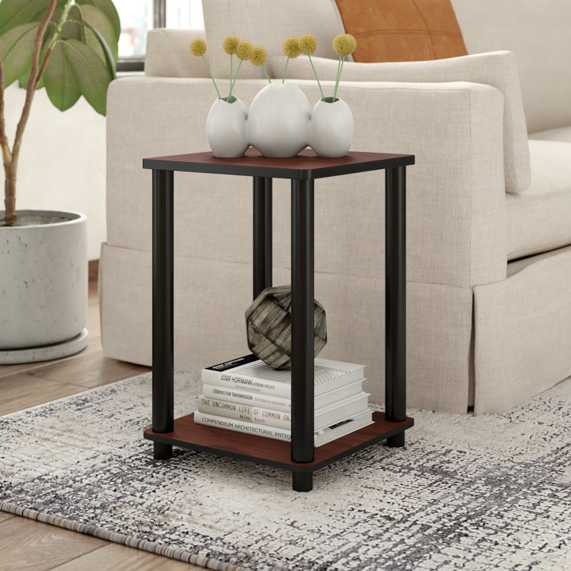 End Table, Dark Cherry, Black