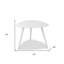  Table de bout contemporaine contemporaine en aluminium blanc 16 po