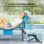 Chaise longue de piscine 2 pièces avec dossier inclinable à 5 niveaux, trou de lecture, poche latérale, bleu-104846673-104846685