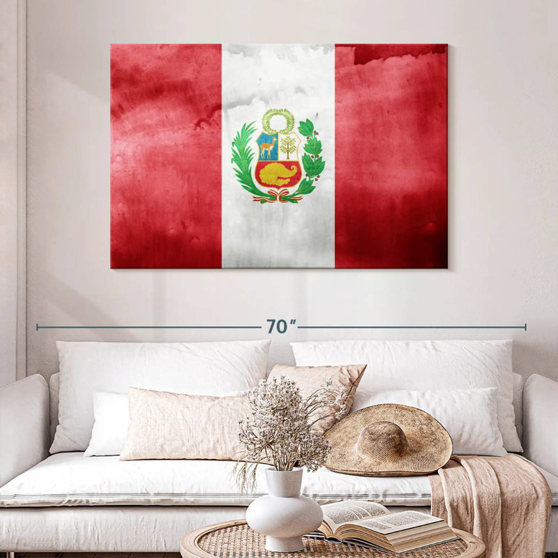 Drapeau délavé du Pérou