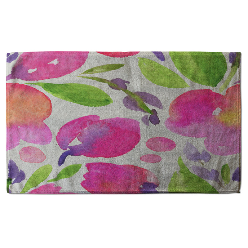 Cotton Floral Waffle Kitchen Towel