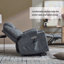 Fauteuil inclinable électrique en polyester - massage 8 points, chauffage lombaire, USB / Type-C, porte-gobelets en acier-1586863165