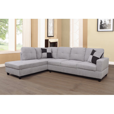 Ahnaf Upholstered L-Shaped Sectional Left Hand Facing
