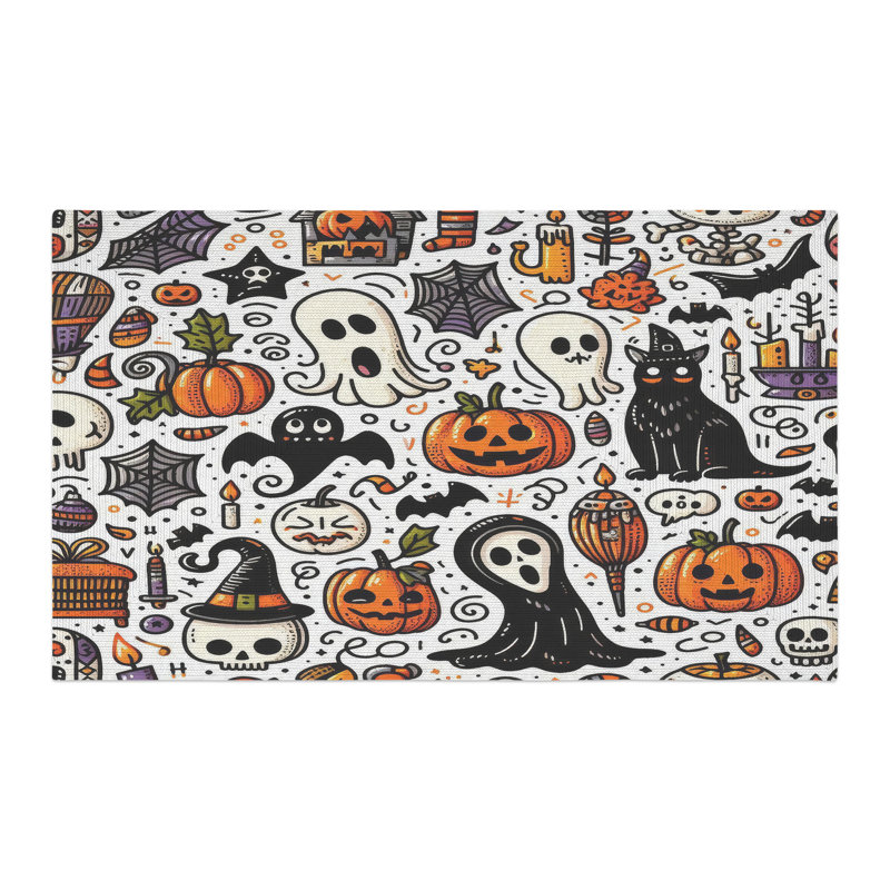 Tapis tressé Boo-torable Fun, Rectangulaire 3 pi x 5 pi