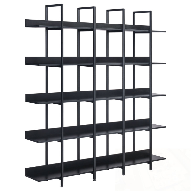 5 Tier Huizenga with Metal Frame, Black