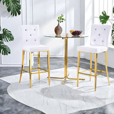 Ensemble de table de salle à manger moderne (doit inclure la table et la chaise), barre en verre