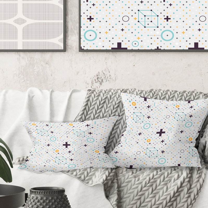 Minimalistic Geometric Elements - Mid-Century ModernPrinted Throw Pillow