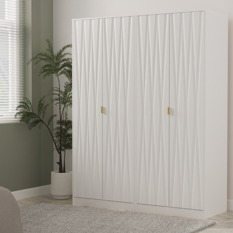 Baturhan Manufactured Wood Wardrobe, White Matt