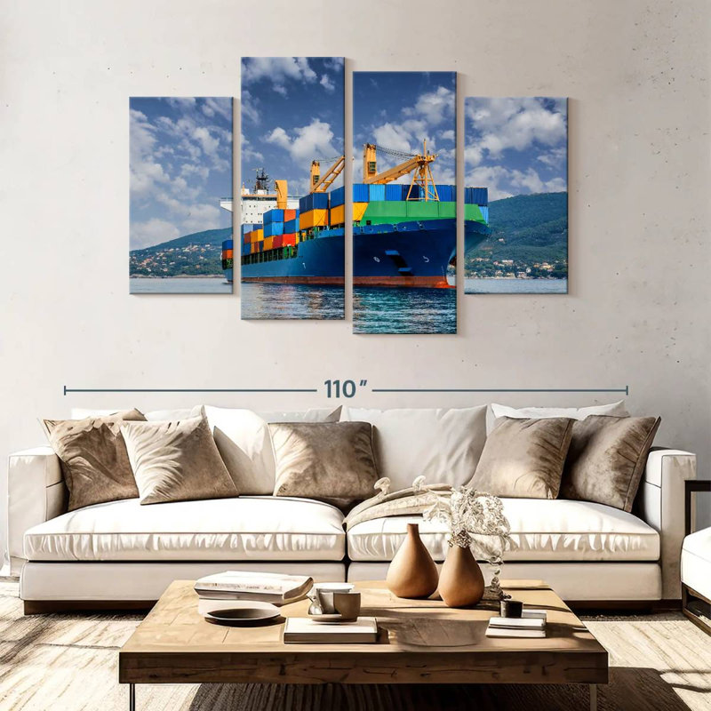 Mehar Merchant Container Ship, 54'' H x 84'' W