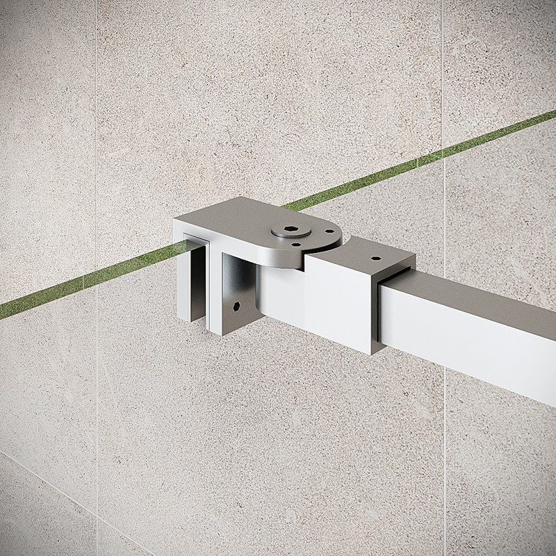 Agri 36'' x 76'' Semi-Frameless Fixed Panel with CrystalTech Treated 5/16'' Tempered, Clear Glass, Polished Chrome Hardware