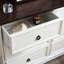 Commode blanche à 6 tiroirs - Style moderne avec capacité de rangement et poignées en métal spacieuses