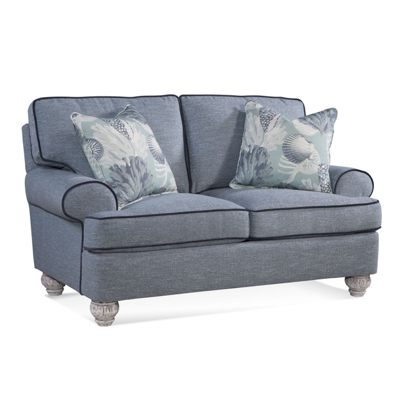 Artisan Landing Upholstered 62'' Loveseat, Sandalwood, Floral Print; 0537-63
