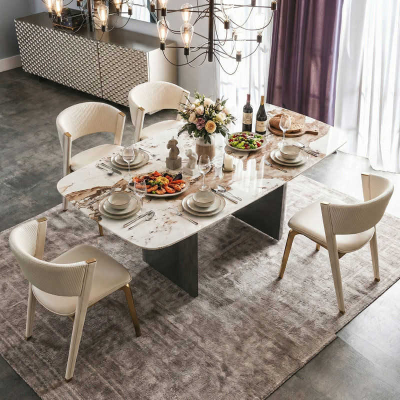 Table de salle à manger Dashona, L 31,5 po x L 55 po, Gris