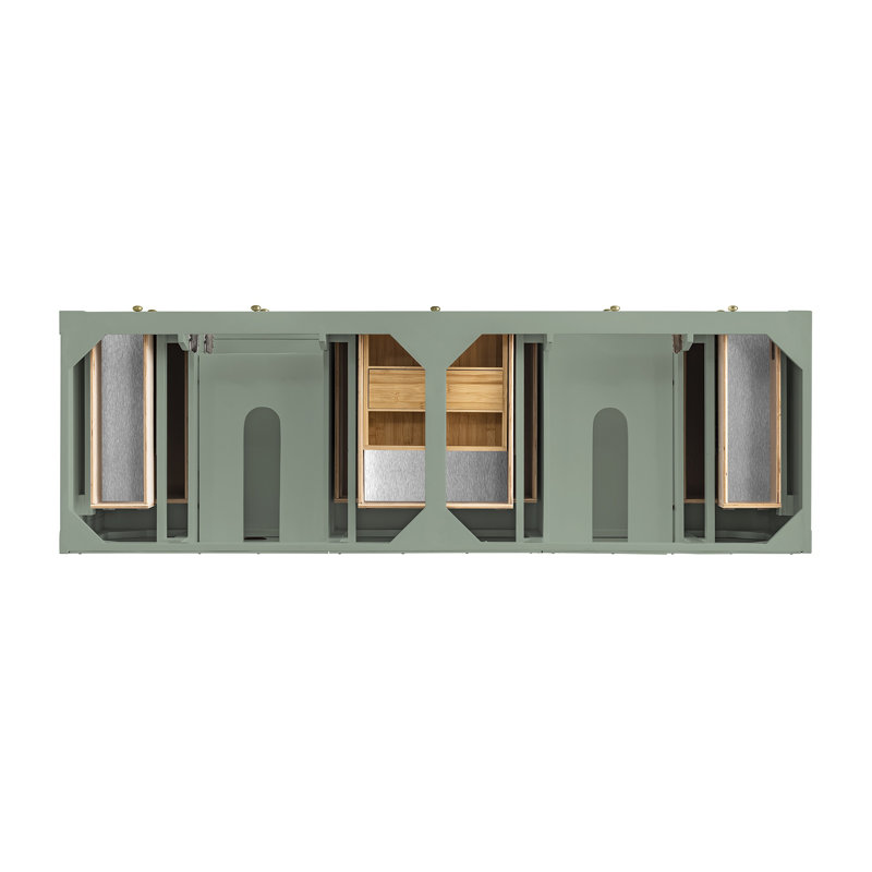 Breckenridge 72'' W Double Bathroom Vanity Base, Smokey Celadon