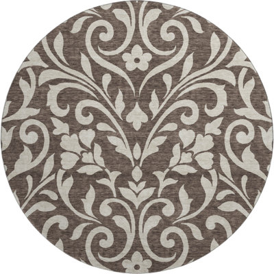 Premium Machine Washable Prisco Chocolate Rug