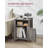 Bauman 18" W Farmhouse Nightstand with Storage Cabinet and Open Shelf-69943022-111297454
