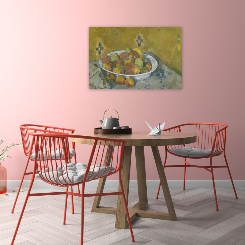 Assiette de pommes, vers 1877, estampe d'art mural contemporaine abstraite impressionniste représentant des fruits