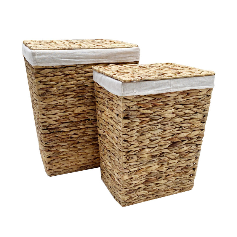 Wicker Laundry Basket, 55cm H x 45cm W x 36cm D