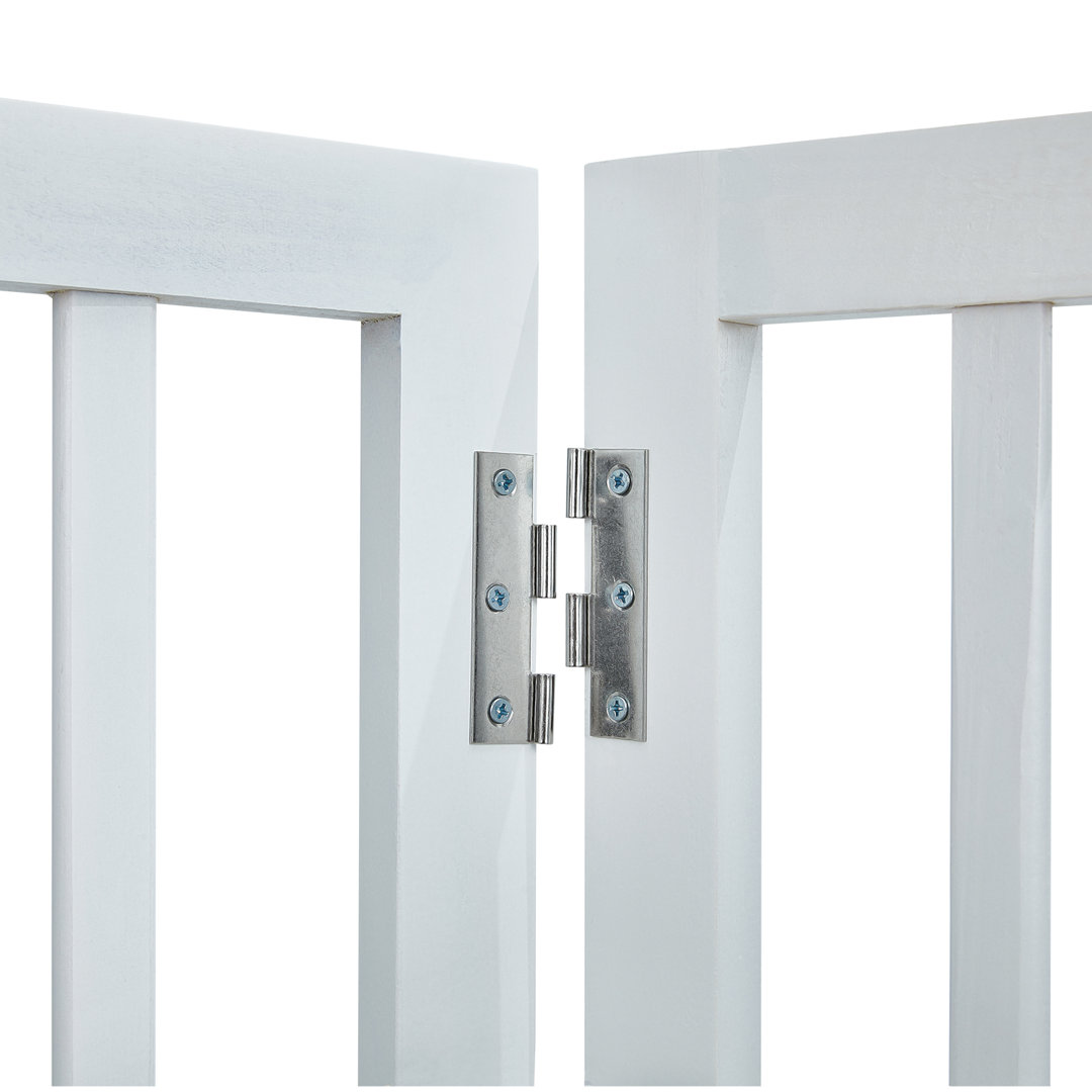 Solid Wood Free Standing Pet Gate With Door VEVOR