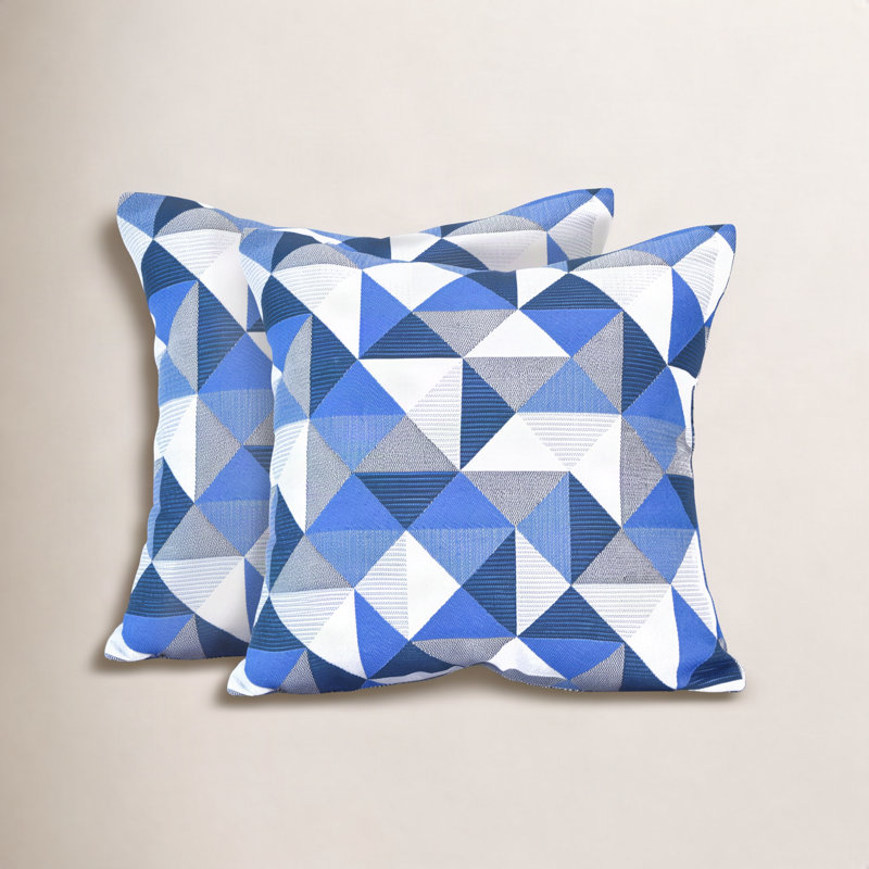 Housse de coussin d'extérieur carré Pacifica, 18 po x 18 po, Bleu Ruskin