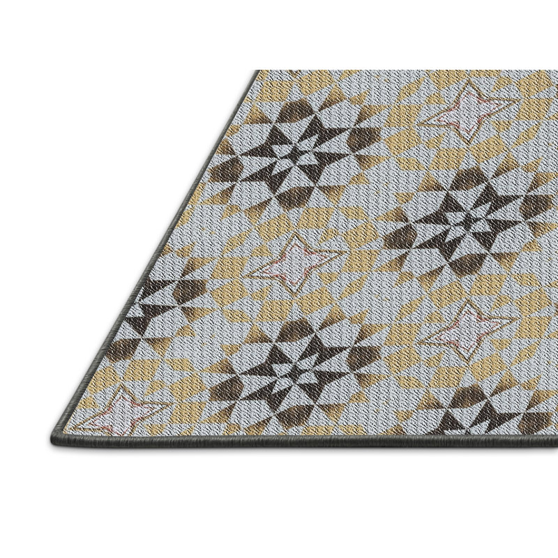 Tapis décoratif grise Schmit, Rectangle 5 pi x 7 pi