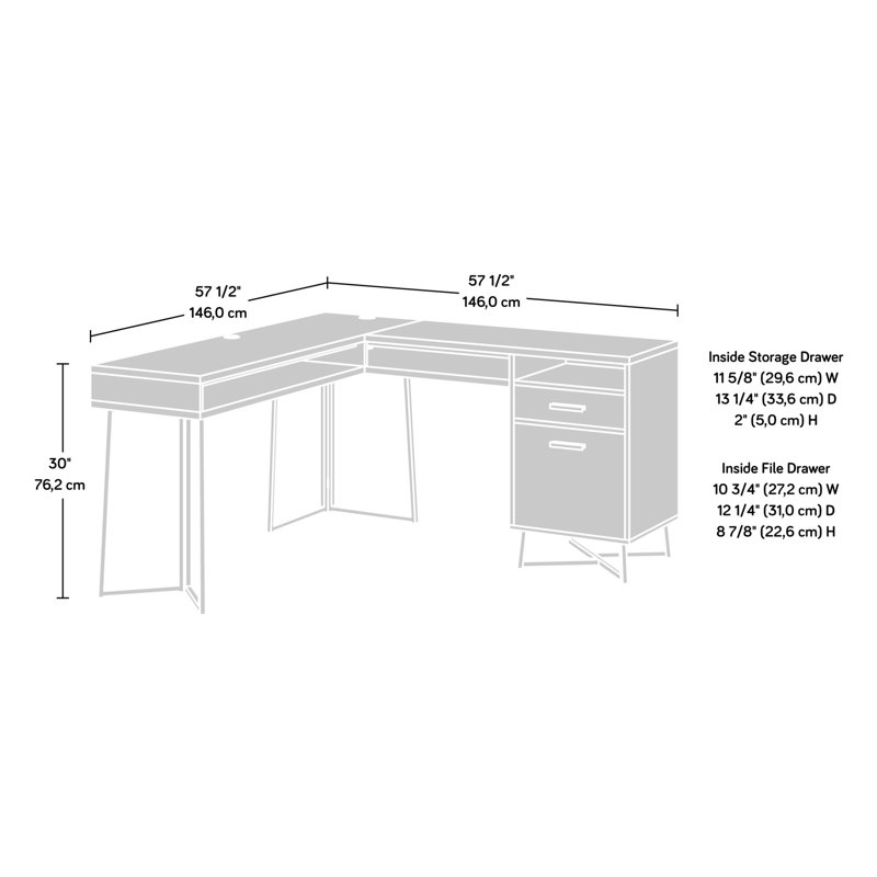 Bureau en L idéal pour le bureau ou le bureau dans la chambre à coucher ou le salon