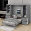 Grand lit escamotable avec tiroirs et tablettes-1796218157