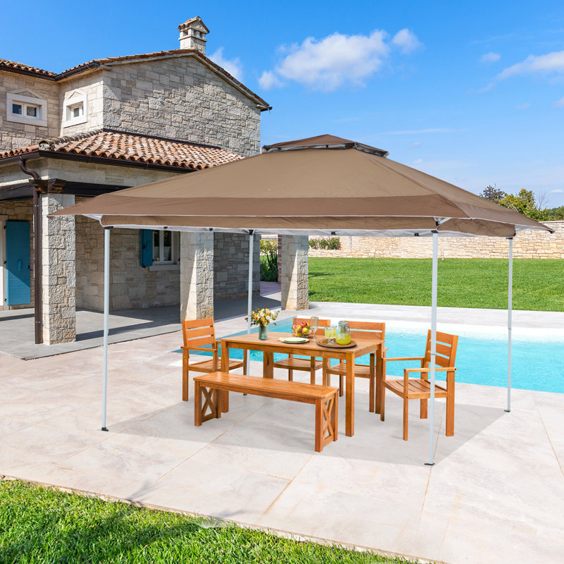 141.73'' W x 141.73'' D Metal Pop-Up Canopy, White